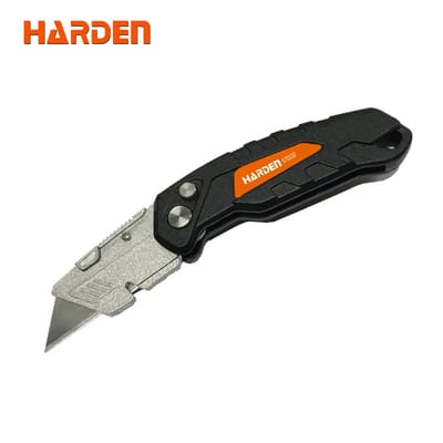 HARDEN Folding Anti Cutter 165mm with 5Pcs Refill, Multi Hand Cutting Tool Box, Cutter Knife Cutter; 570332_img_0