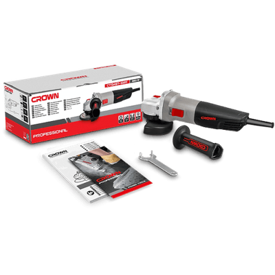 CROWN CT13504 4" Professional Angle Grinder, 860W, 100mm, Rear switch; CT13504-100_img_1
