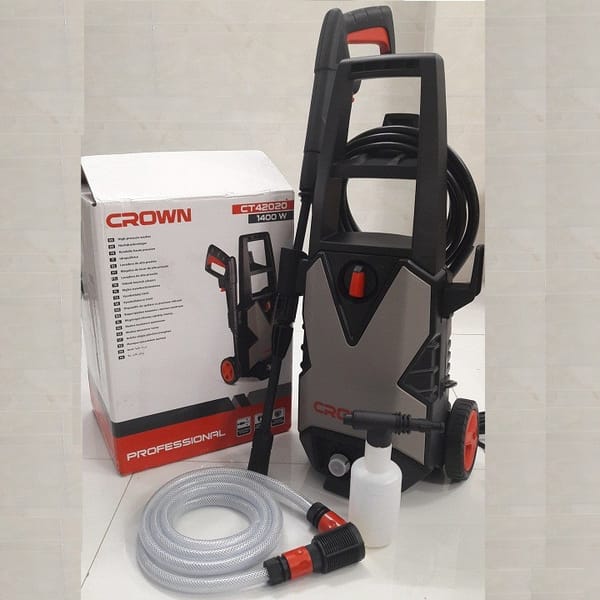 Crown CT42020 ,1400W Professional High Pressure Washer Car Washer Bike Washer Cleaner, Max 100bar, 5.5L/min Model: CT42020