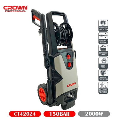 CROWN CT42024,2000W 150bar High Pressure Washer Car Washer Bike Washer Cleaner, 6.7L/min Model: CT42024_img_0