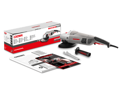 CROWN CT13489 9" Professional Angle Grinder, 2600W, 180mm, Rear switch; CT13489-230_img_2