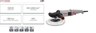 CROWN ,CT13528, 7" Professional Polisher, 1500W, 180mm, Angle Polisher, Car Polisher; CT13528_img_2
