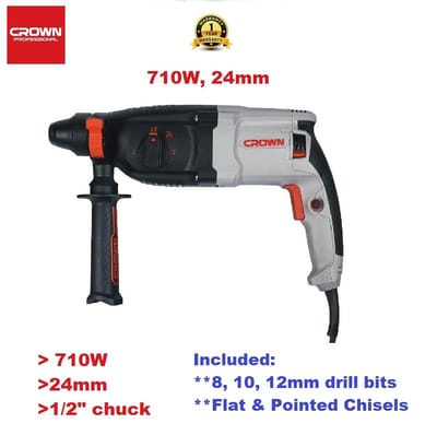 Crown CT18181 710W Rotary Hammer SDS-plus 24mm Model: CT18181_img_0