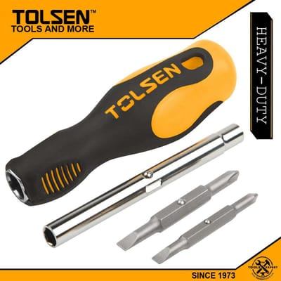 TOLSEN 6 in 1 Interchangeable Screwdriver Set (Philip & Flat) Model 20043_img_1