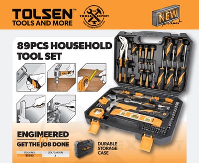 TOLSEN 85352 89 Pcs Professional Household Tool Set | Comprehensive DIY & Repair Kit | Model: 85352_img_1